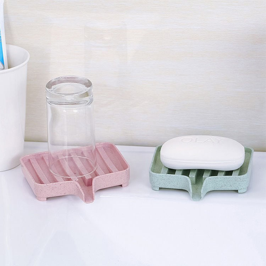 Bathroom Soap Dish Bath Storage Box Drain Tray Holder Soaps Holder For Bathroom Toilet Kitchen Rack Cases Supplies Gadgets 1pcs
