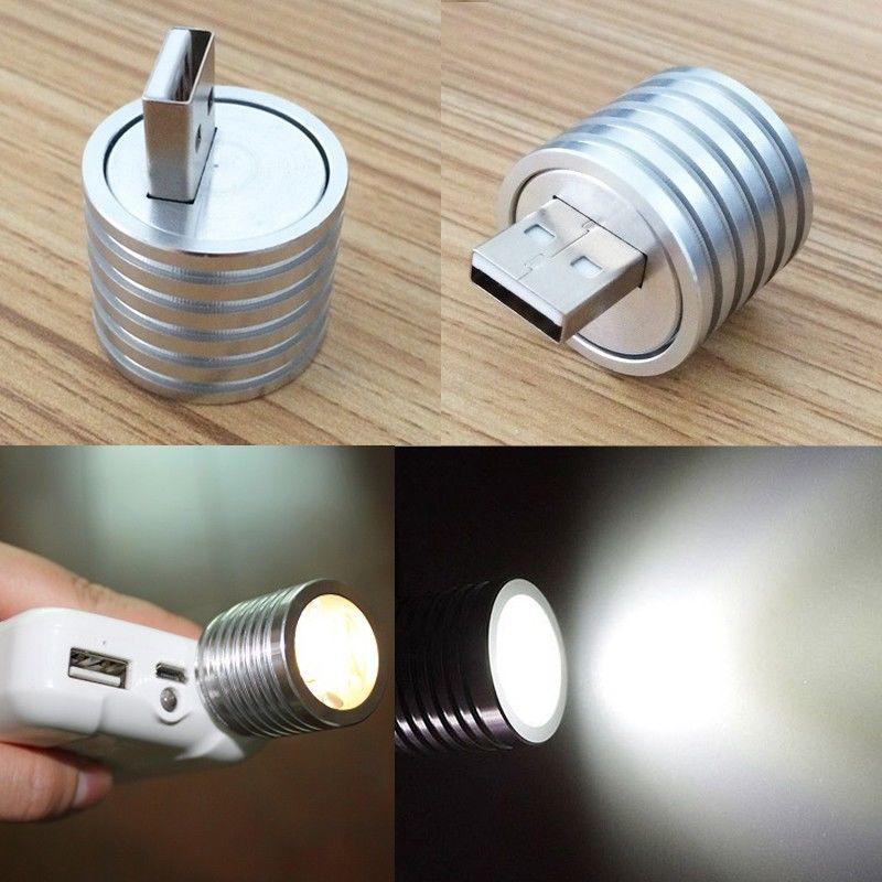 EastVita 2W Portable Mini USB LED Spotlight Lamp Mobile Power Flashlight USB Gadgets r60