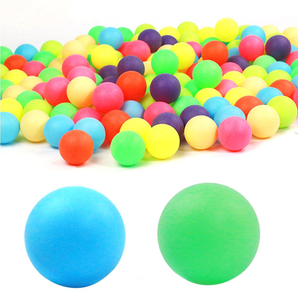 100pcs/pack 40mm 2.4g Colored Ping Pong Balls Mixed Colors Entertainment Table Tennis Balls for Game and Advertising