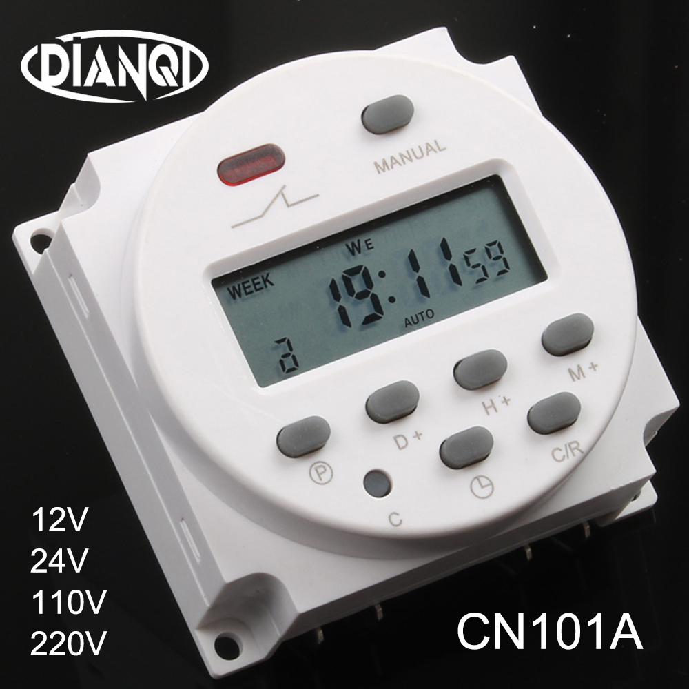 Stable CN101A 12V Digital LCD Power Timer weekly Programmable Time Switch Relay 8A TO 16A CN101 with protective cover weekly