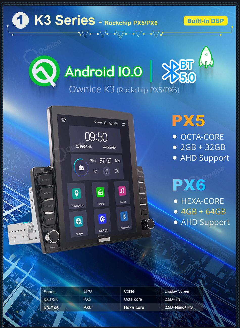 Ownice Android 10.0 Car Radio forAudi TT 2 8J 2006 - 2014 GPS 2 Din Auto Audio System Stereo Player 4G LTE Tesla Style Nano