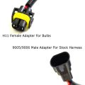 1pc 9006 To H11 H8 Headlight Fog Light Conversion Connector Wiring Harness Plug C63D