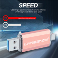 Wansenda OTG USB Flash Drive USB 3.0 + Type-C Pen Drive 512GB 256GB 128GB 64GB 32GB 2 in 1 Pendrive for PC/Android with Type C
