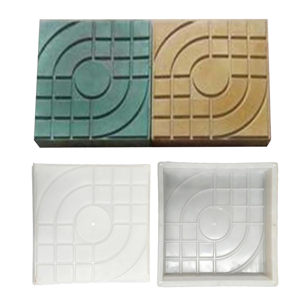 Plastic Making DIY Paving Mould Home Garden Floor Road Concrete Stepping #C