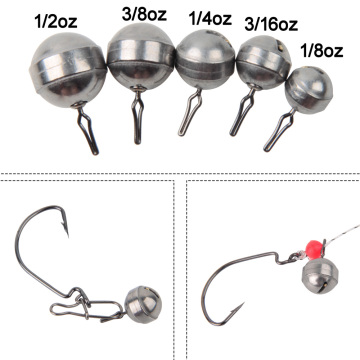 Shaddock 8Pcs Tungsten Fishing Sinkers Round Ball Drop Shot Weight Sinkers Fishing Tackle Accessories