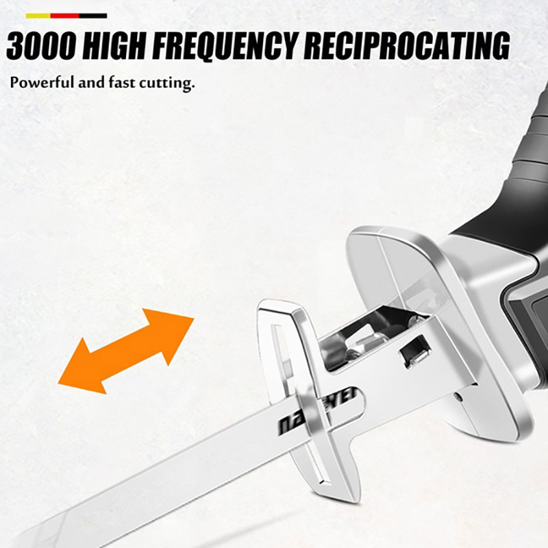 Electric Reciprocating Saber Saw Cordless Portable Rechargeable Logging Chainsaw Cutting Machine With 4 Blade Battery Wood