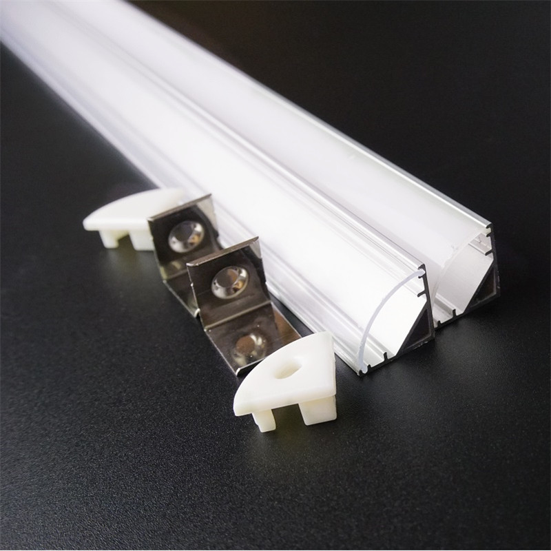 20inch 50cm corner profile , V shape led aluminium profile ,12mm 12V 24V rigid Strip channel,45 degree stair bar light housing