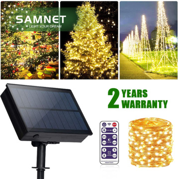 2020 Solar Garden Lights Outdoor LED Solar Energy Street Garland Fairy String Lights For Garden Party Christmas Decoration Lamps