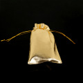50Pcs/lot Gold Foil Drawstring Organza Bag Velvet Bag Jewelry Packing Bag Wedding Favor Pouches & Gift Bags