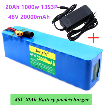 New Original 48v 20Ah 1000w 13S3P 20000mah lithium ion battery 54.6v lithium ion battery electric scooter with BMS + charger