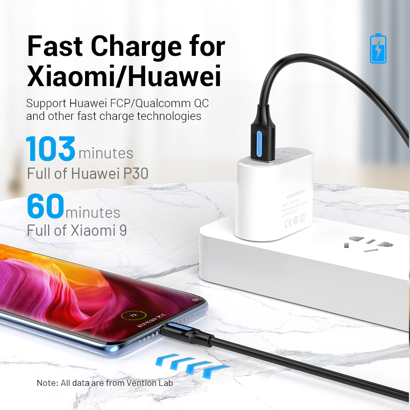 Vention USB Type C Cable Fast Charging 3A USB 3.1 USB C cable Data Cable USB Type-C charge cable for Samsung S8 Xiaomi Huawei LG