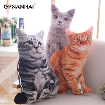 1pc 50cm Real Like Plush Cat Pillows Soft Stuffed Simulation Animal Cushion Sofa Decor Cartoon Plush Toys for Children Kids Gift