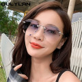 Oulylan Rimless Sunglasses Women Luxury Trimming Gradient Shades Sun Glasses Ladies Vintage Framless Eyewear UV400