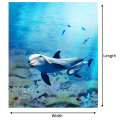Papel De Parede 3D Floor Mural Custom Dolphin Underwater World Wallpaper For Kids Room Bathroom Wear Non-slip Waterproof Sticker