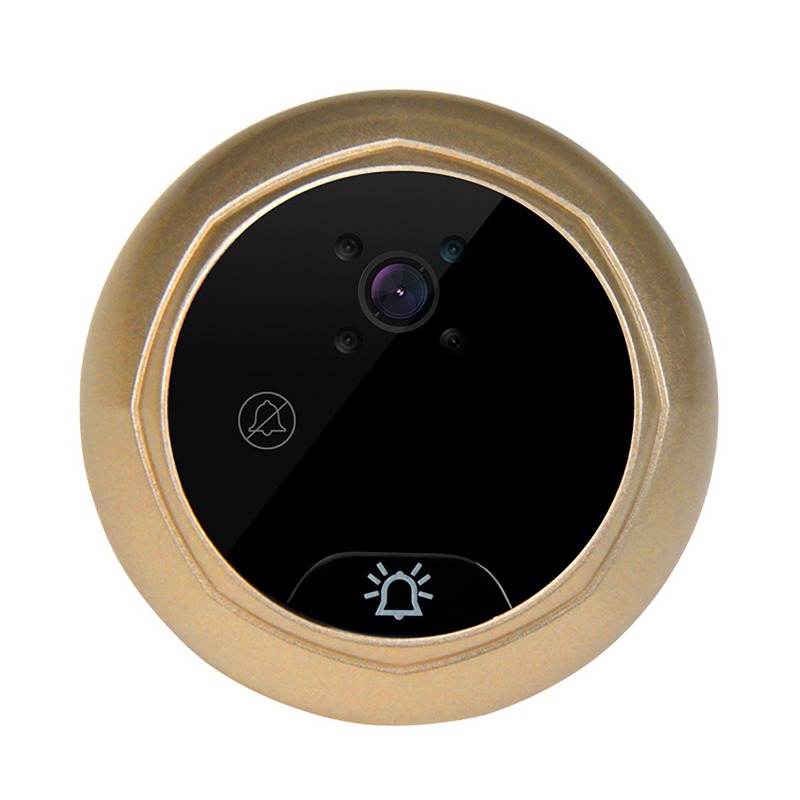 Danmini W5 2.4inch Door Security Digital Color Screen No Disturb Peephole Viewer 2 MP Support Max 32G TF Card(Gold)