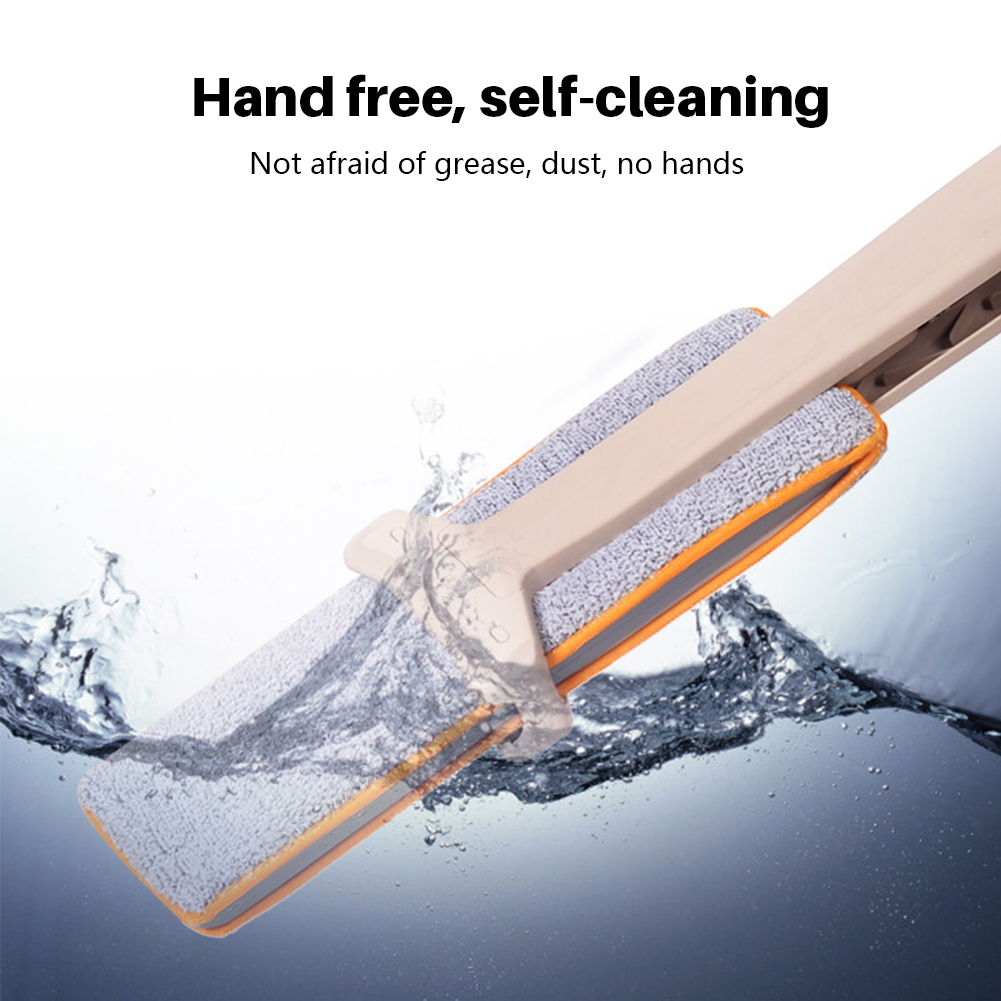 Self-Wringing Double Sided Flat Mop Telescopic Comfortable Handle Mop Household Floor Cleaning Tools For Living Room Kitchen