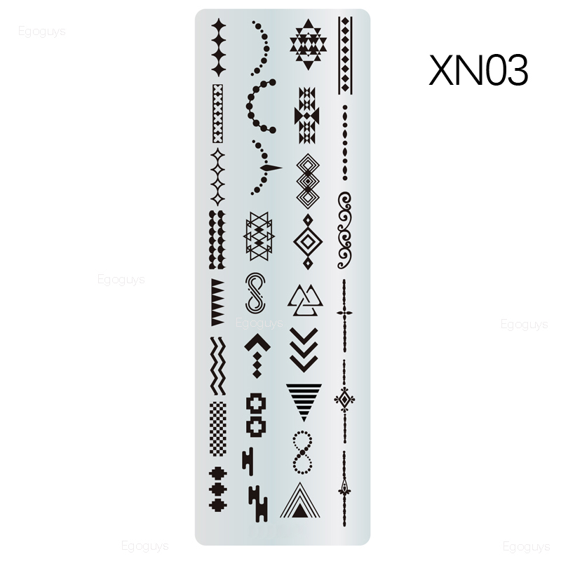 Nail Stamping Plates Line Pictures Nail Art Plate Stainless Steel Design Stamp Template for Printing Stencil Tools