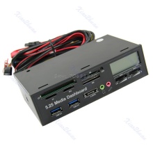 USB 3.0 All-in-1 5.25" Muiti-function Media Dashboard Front Panel Card Reader Drop Shipping