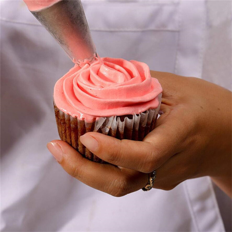 4pcs/Set Large Cake Cream Nozzles Icing Piping Nozzles Pastry Tools Stainless Steel Cupcake Russian Pastry Cream Tips Bakeware