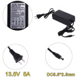 Universal 13.5V 5A AC to DC Power Supply Adapter Dual Cable Converter 5.5x2.1-2.5m Light Monitor Device Electronic Instrument