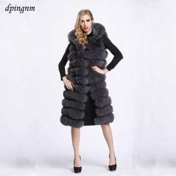 Long Fur Vest Winter Women Luxury Faux Fox Fur Vest Furry Slim Woman Fake Fur Vest Plus Size Faux Fur wj1342