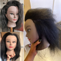 Female Mannequin Head With Hair For Braiding African Mannequin Practice Hairdressing Training Head Dummy Head For Cosmetology