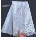 Top Grade African Handcut Organza Lace Fabric Nigeria Garment Sewing Dress Big Occasional Wear 5 yards per piece