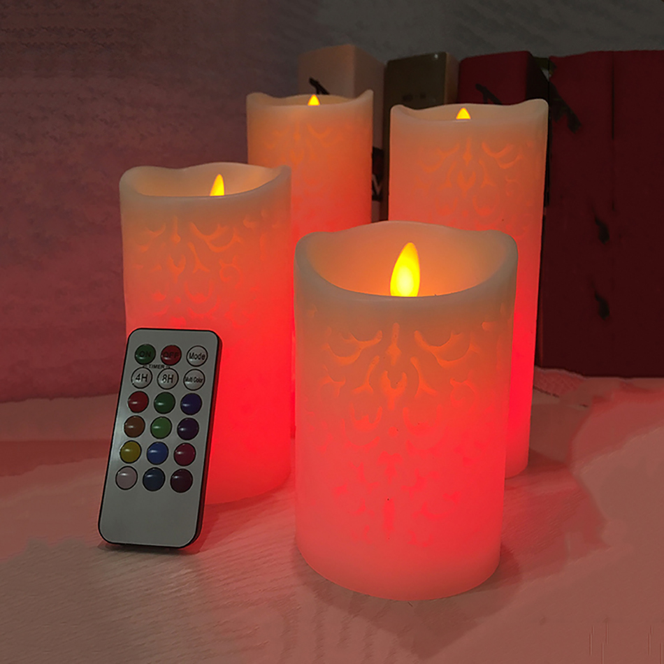 Color Changing RGB Led Candle Made By Paraffin Wax For Birthday, Wedding Candle Table/Christmas Decoration,Kids Room Night Light