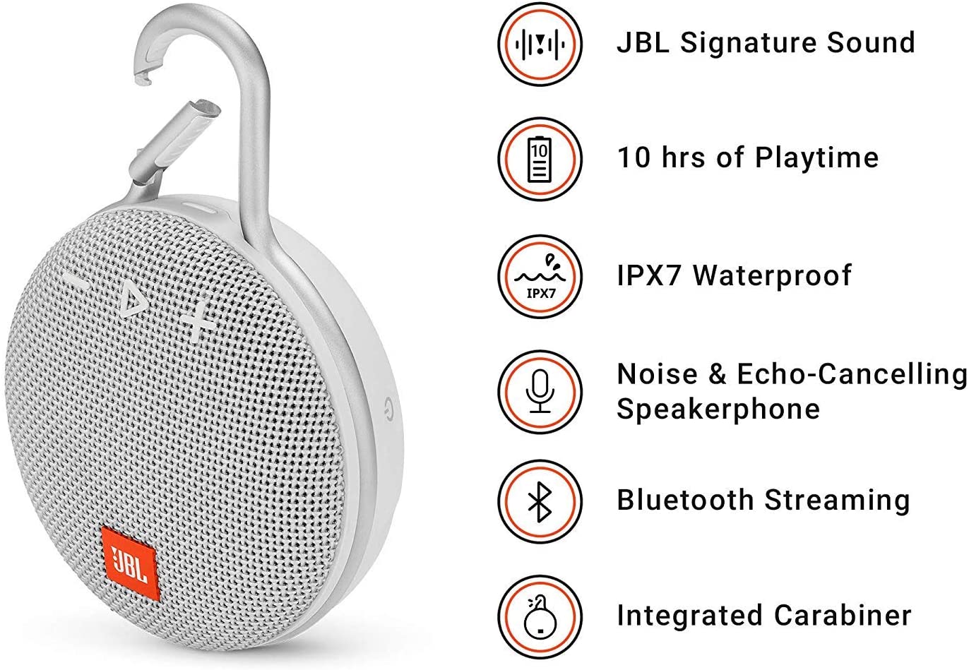 CLIP 3 Wireless Bluetooth Speaker IPX7 Waterproof Sports Speaker Outdoor Portable Speakers with Mic Pk Charge 4 Charge 3 Pulse 4