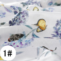135cm*50cm Summer Thin Digital Printing Ramie Cloth High-end Small Floral Cotton Linen Fabric Skirt Linen Clothing Sewing Fabric