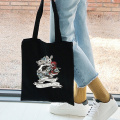Cotton Bags Canvas Bags Tote Shoulder Bag for Women Harajuku Funny Large Shopper Handbag Shopping Bag Reusable Eco Beach Bags
