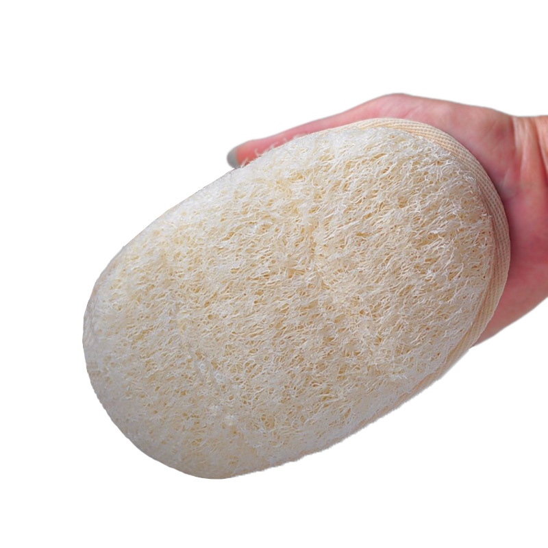 Oval Natural Loofah Bath Body Shower Sponge Scrubber Pad Loofah Luffa Bathing Massage Exfoliator Washing Pad Bathroom Supplies