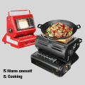 2 In 1 Outdoor Heater Cooker Gas 1.3kw Travelling Camping Hiking Picnic Equipment Dual-Purpose Use Stove Heater Iron