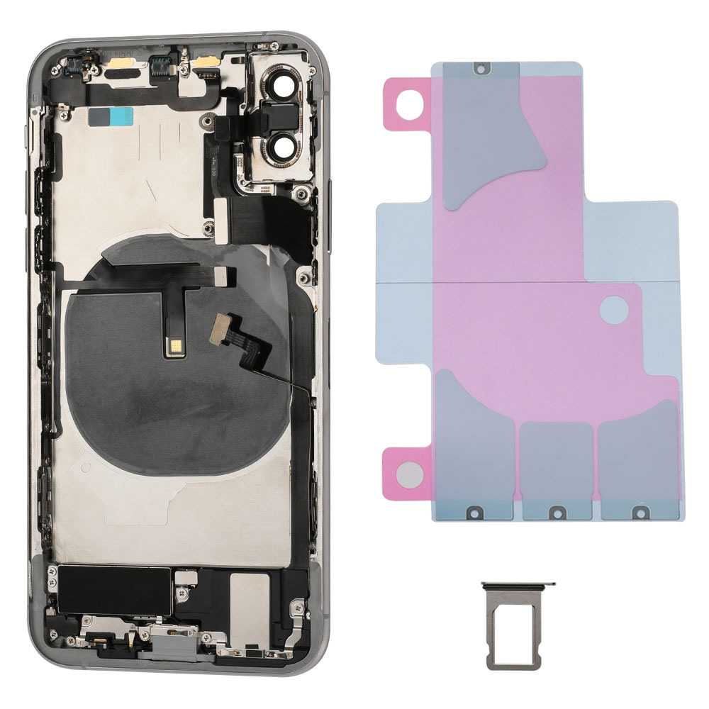OEM Back Housing Cover For iPhone XS Battery Cover Middle Chassis Frame With SIM Tray Side Key Parts Flex Cable Full Assembly