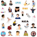 50 Pcs British Pop Singer Harry Styles Graffiti Stickers for Notebook Scooter Laptop Luggage Cup Waterproof Stationery Sticker