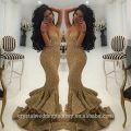 2017 sexy party dress Paillette maxi dress Mermaid gold sequin Prom Dresses MP2216