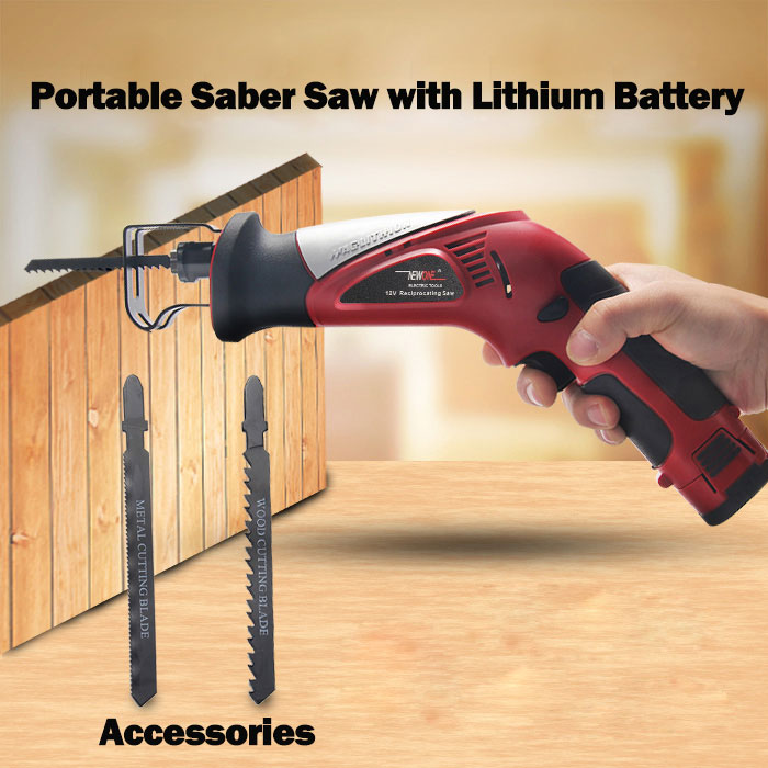 12V Lithium Power Tool Electric Reciprocating saw Saber saw Hand saw Portable rechargeable cordless saw Jig saw Multi function