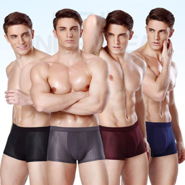 Men's Underwear 1 Pack Mesh U Convex Modal Male Boxer Briefs Stretch Boxers Briefs Trunks Shorts For Men Soft Comfortable 2020