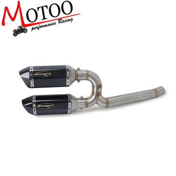 Motorcycle Full Exhaust System Middle Pipe Link Connect Motorcycle Accessories For Yamaha FZ6 FZ6-N FZ6S 2004-2009