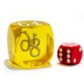 Big Translucent Backgammon Doubling Cube Dice 30MM, Large Backgammon Doubling Number Dice 1 3/16" Assorted Transparent Colors