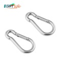 2PCS 5mm 6mm 8mm Multifunctional SS 304 Spring Snap Carabiner Quick Link Ring Hook snap shackle Chain Fastener Hook