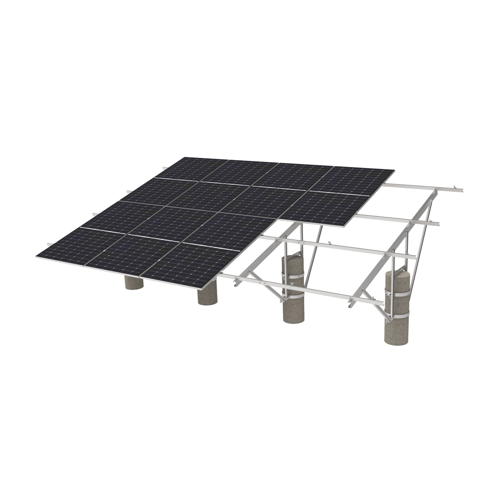 Pile in Concrete Steel Ground Bracet System