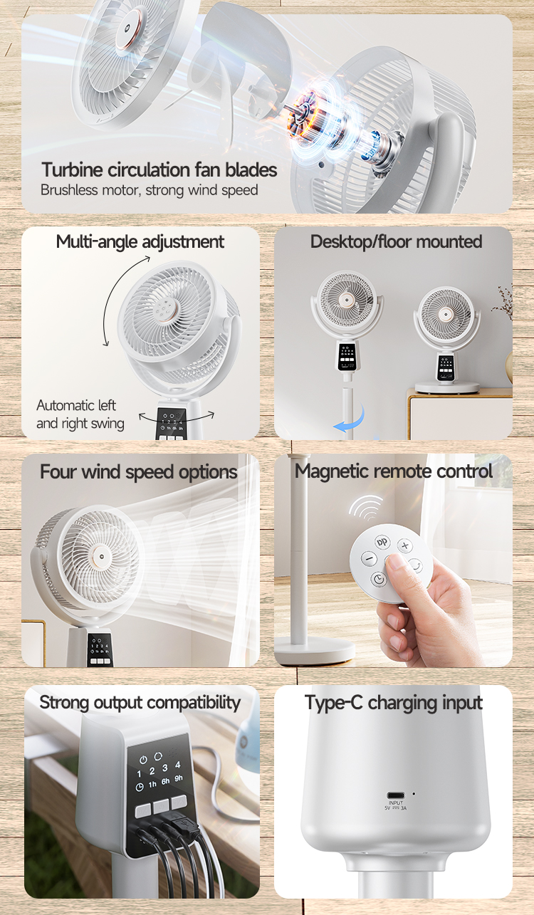 7‘’ Rechargeable Standing Remote Fan 7641A-detail-2
