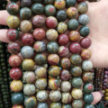Natural stone beads Picasso 4/6/8/10/12mm Round Ball loose beads for Jewelry Making Necklace DIY Bracelets Accessories