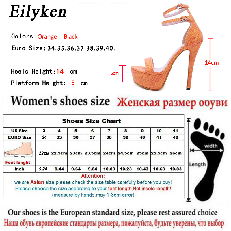 Eilyken 2021 New Platform High Heels Sandals Sexy Ankle Strap Open Toe Gladiator Party Dress Summer Women Shoes Size 41 42