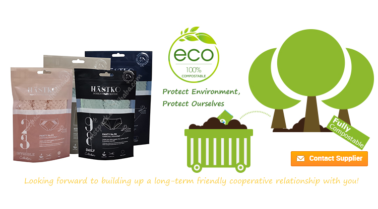 biodegradable eco friendly flat t shirt packing bag