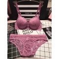 New European and American Sexy Full Lace Bra Set Luxury Breathable Gather Lingerie Set