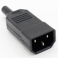10pcs New Wholesale Price 10A 250V Black IEC C13 Male Plug Rewirable Power Connector 3 pin ac Socket