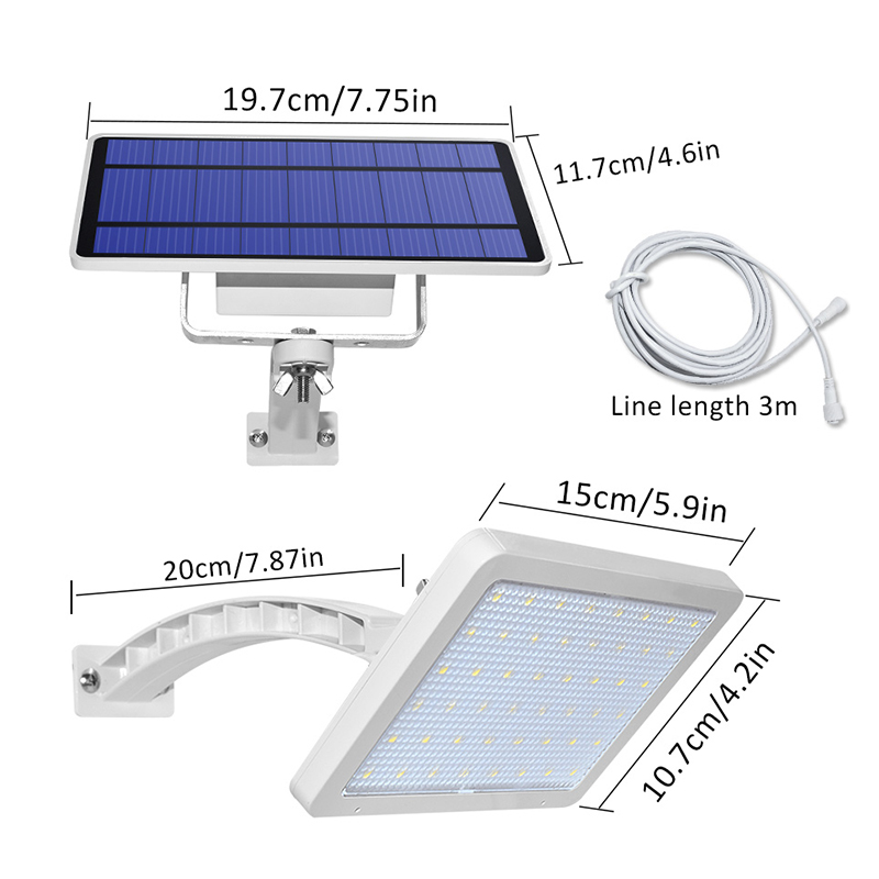 48leds Solar Panel Wall Street Lamp