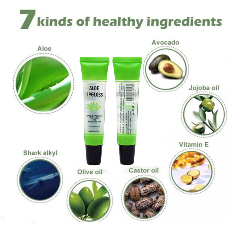 Aloe Vera Soothing Lip Oil Natural Aloe Extract Lip Balm Protector Lips Petroleum Jelly Colorless Anti-Cracking Moisturizing Lip